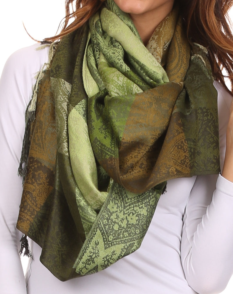 Sakkas Avril colorful allover Paisley Pashmina/ Shawl/ Wrap/ Stole