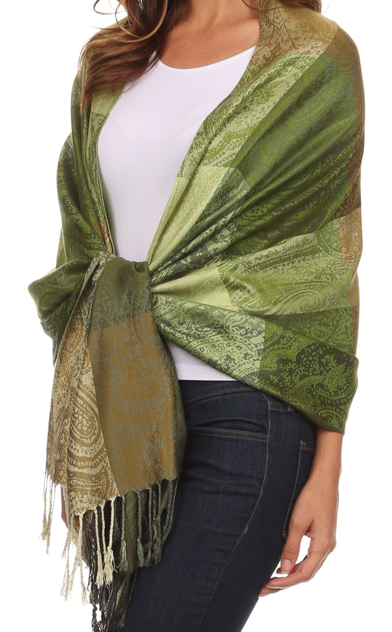 Sakkas Avril colorful allover Paisley Pashmina/ Shawl/ Wrap/ Stole