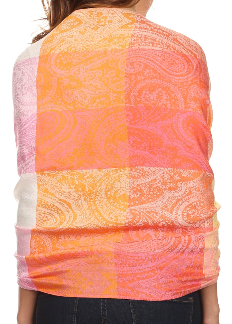 Sakkas Avril colorful allover Paisley Pashmina/ Shawl/ Wrap/ Stole
