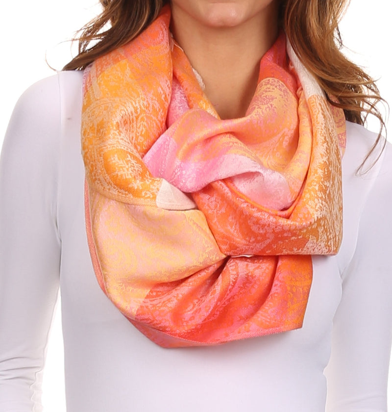 Sakkas Avril colorful allover Paisley Pashmina/ Shawl/ Wrap/ Stole