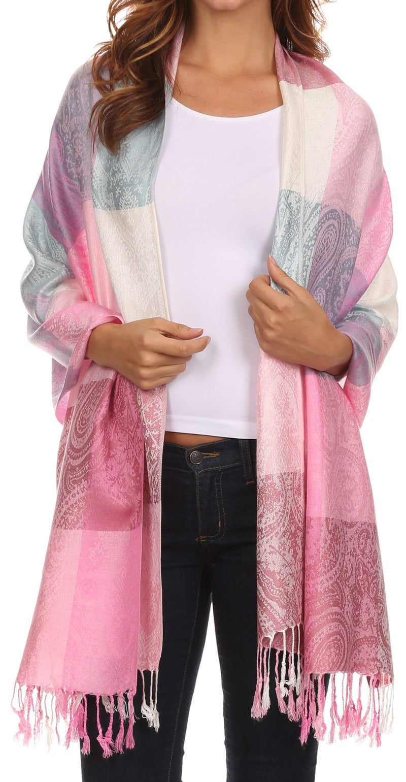 Sakkas Avril colorful allover Paisley Pashmina/ Shawl/ Wrap/ Stole