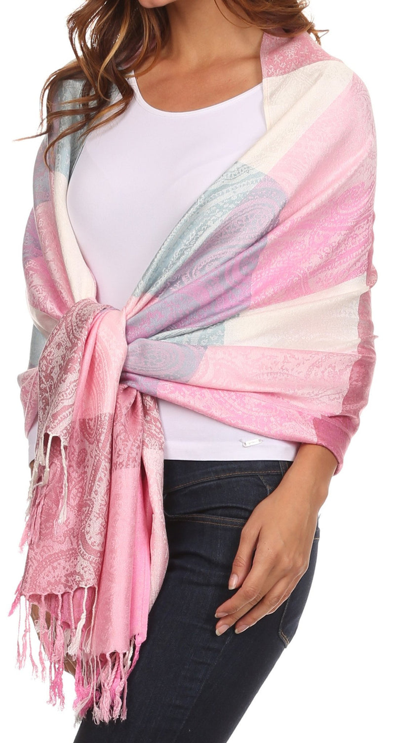Sakkas Avril colorful allover Paisley Pashmina/ Shawl/ Wrap/ Stole
