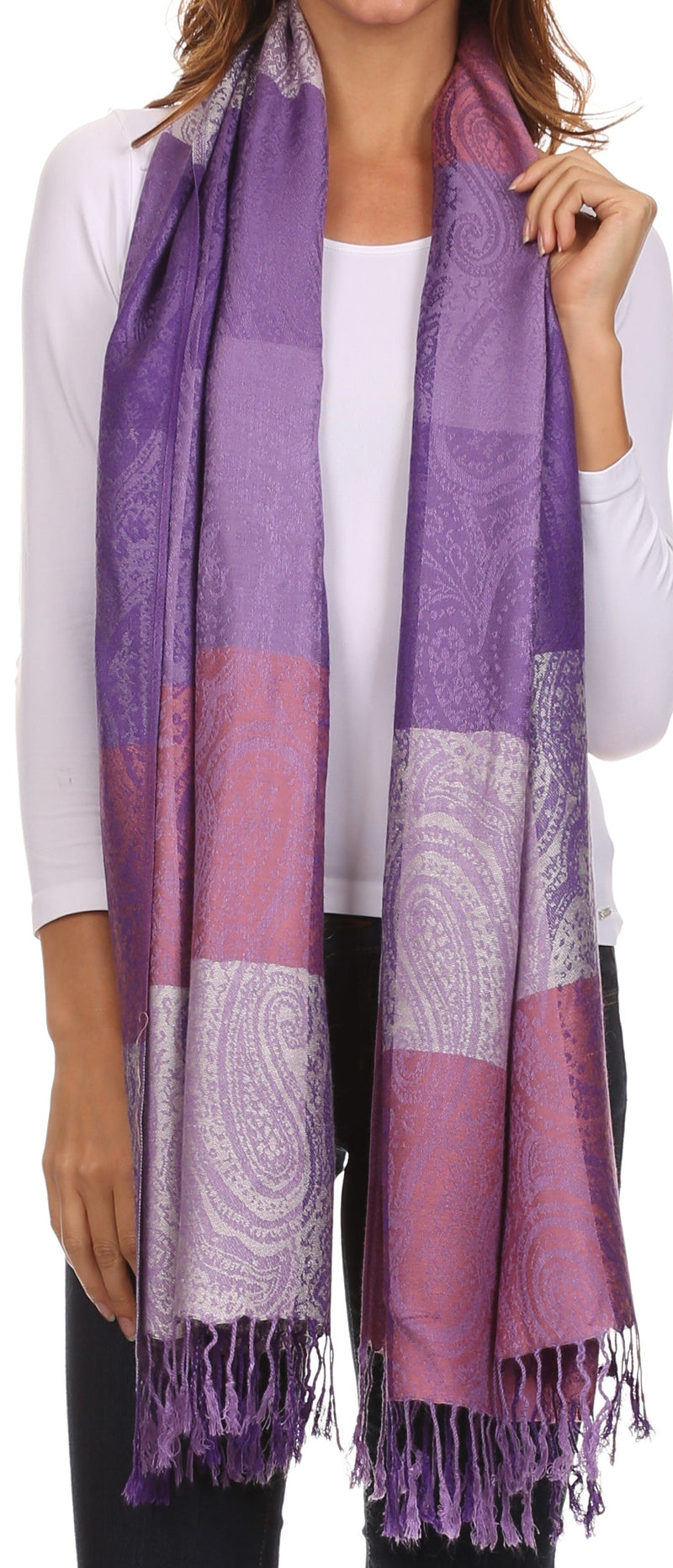 Sakkas Avril colorful allover Paisley Pashmina/ Shawl/ Wrap/ Stole