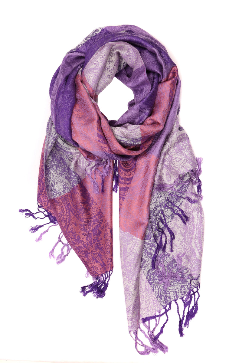 Sakkas Avril colorful allover Paisley Pashmina/ Shawl/ Wrap/ Stole
