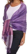 Sakkas Avril colorful allover Paisley Pashmina/ Shawl/ Wrap/ Stole#color_ 2-Purple