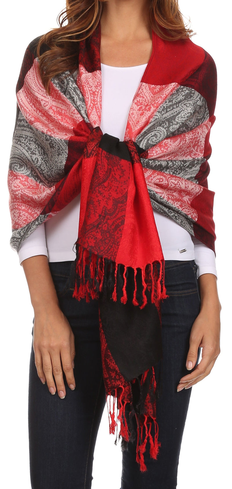 Sakkas Avril colorful allover Paisley Pashmina/ Shawl/ Wrap/ Stole