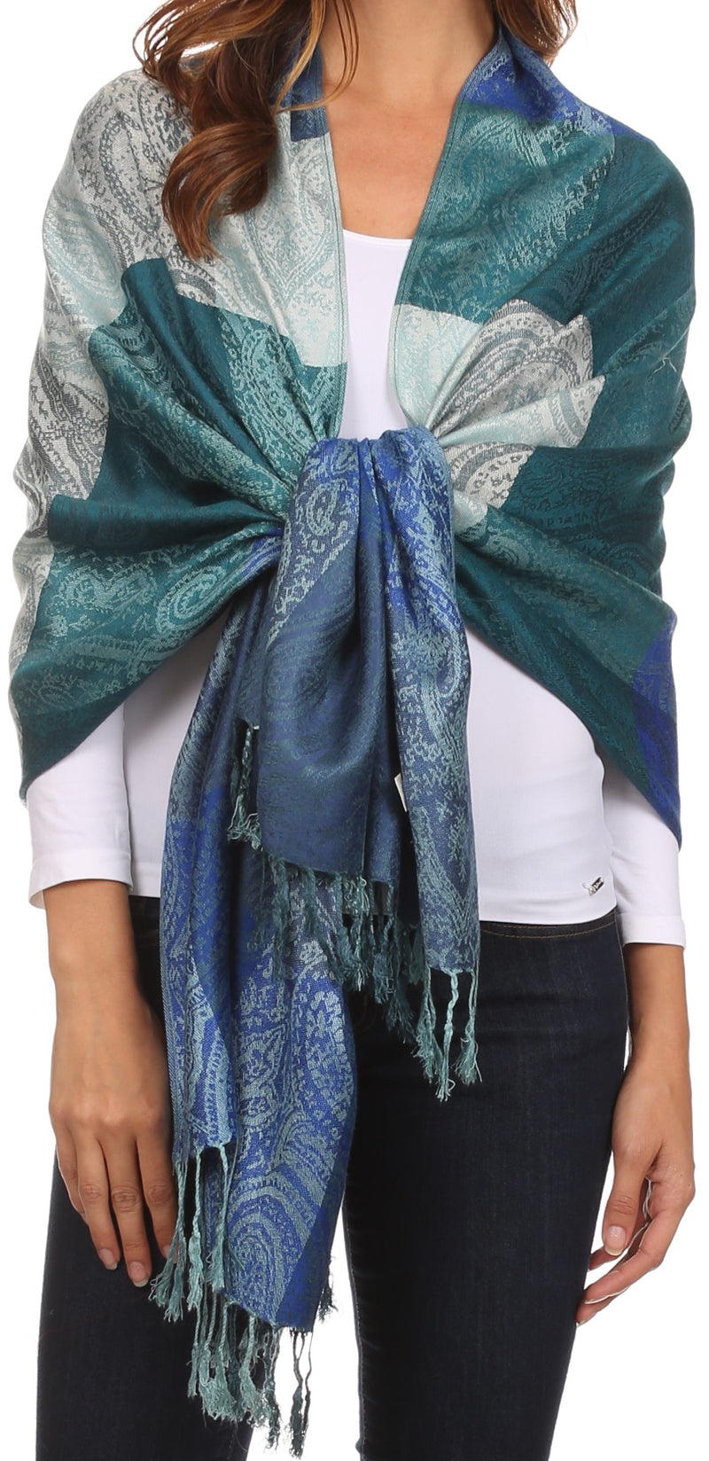 Sakkas Avril colorful allover Paisley Pashmina/ Shawl/ Wrap/ Stole