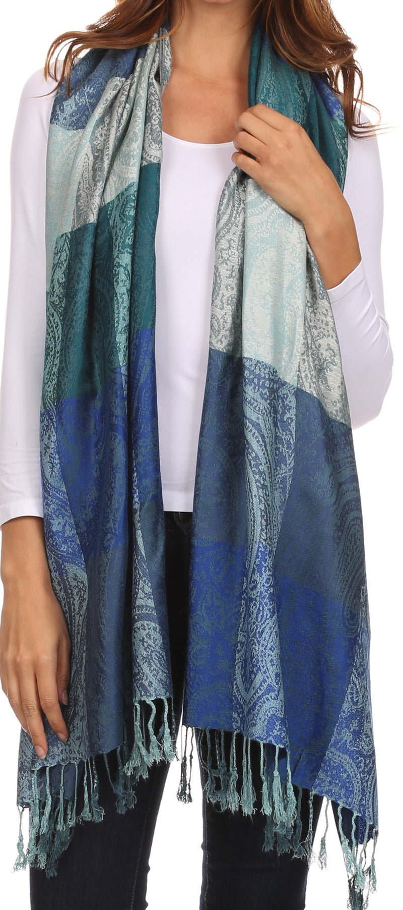 Sakkas Avril colorful allover Paisley Pashmina/ Shawl/ Wrap/ Stole