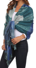 Sakkas Avril colorful allover Paisley Pashmina/ Shawl/ Wrap/ Stole#color_ 2-Royal