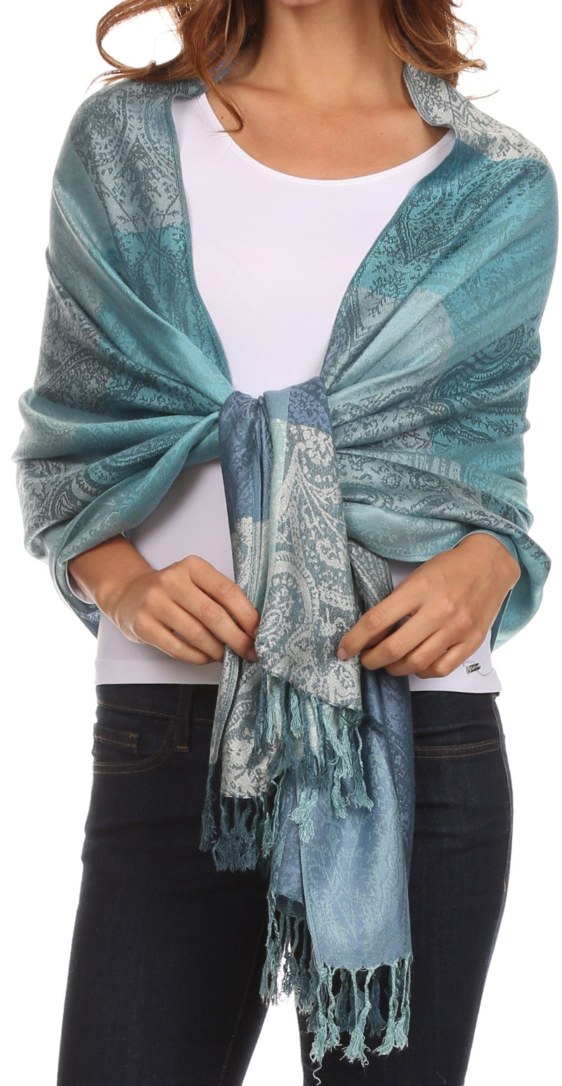 Sakkas Avril colorful allover Paisley Pashmina/ Shawl/ Wrap/ Stole