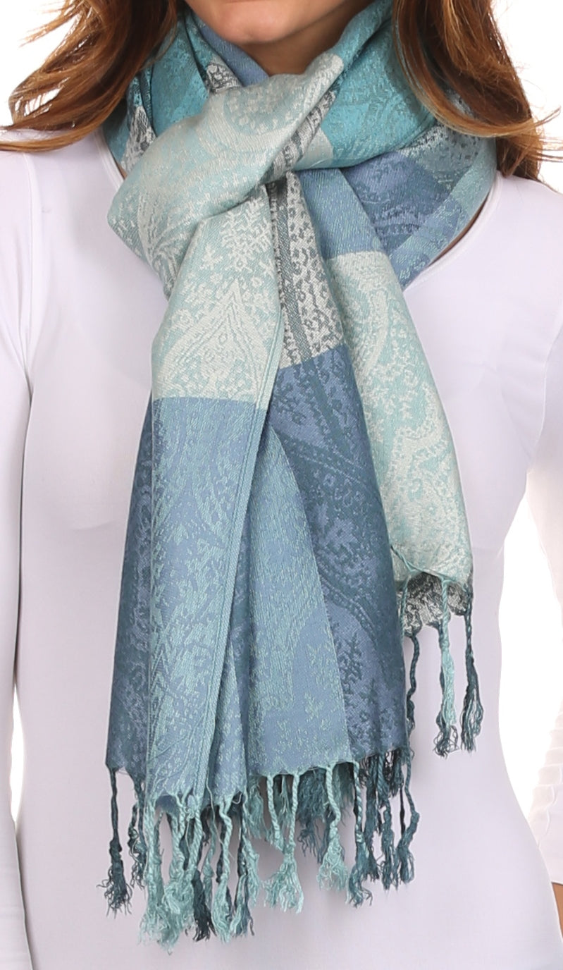 Sakkas Avril colorful allover Paisley Pashmina/ Shawl/ Wrap/ Stole