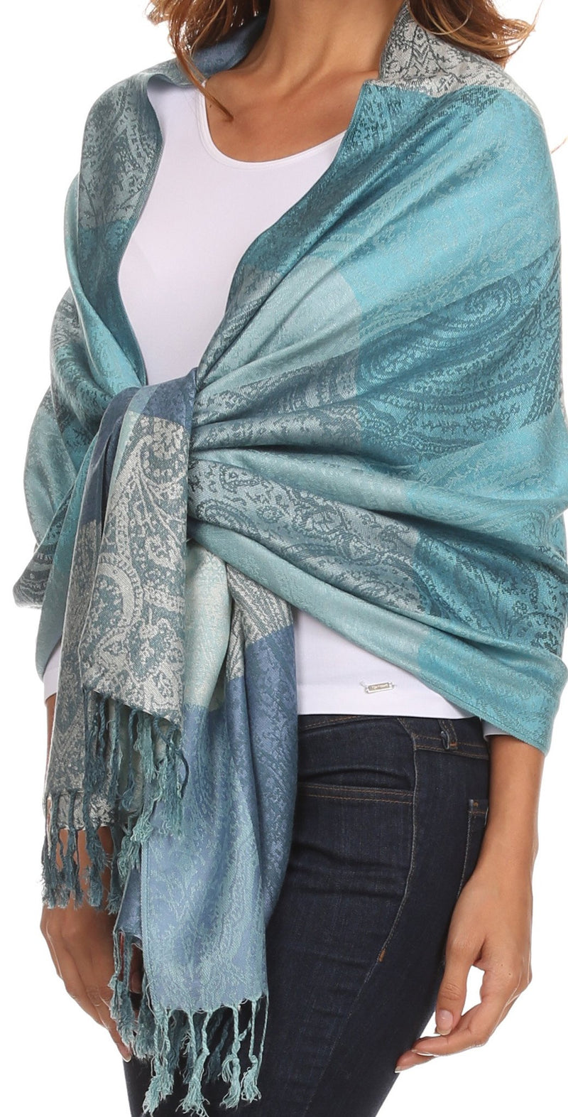 Sakkas Avril colorful allover Paisley Pashmina/ Shawl/ Wrap/ Stole