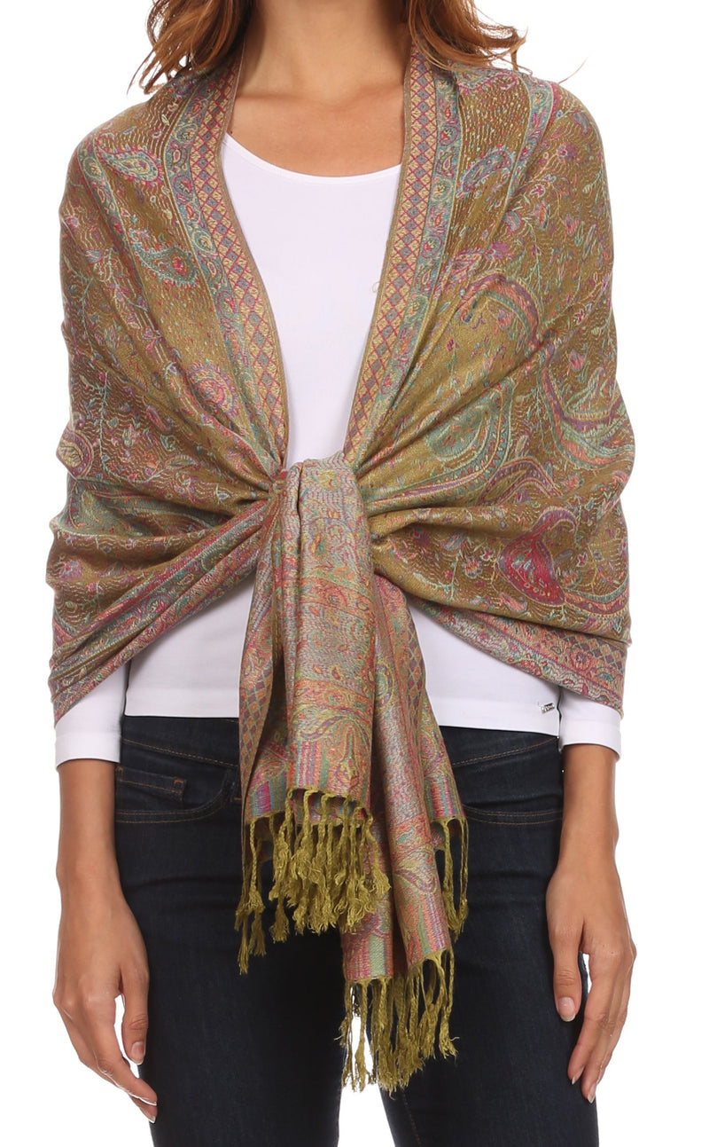 Sakkas Avril colorful allover Paisley Pashmina/ Shawl/ Wrap/ Stole