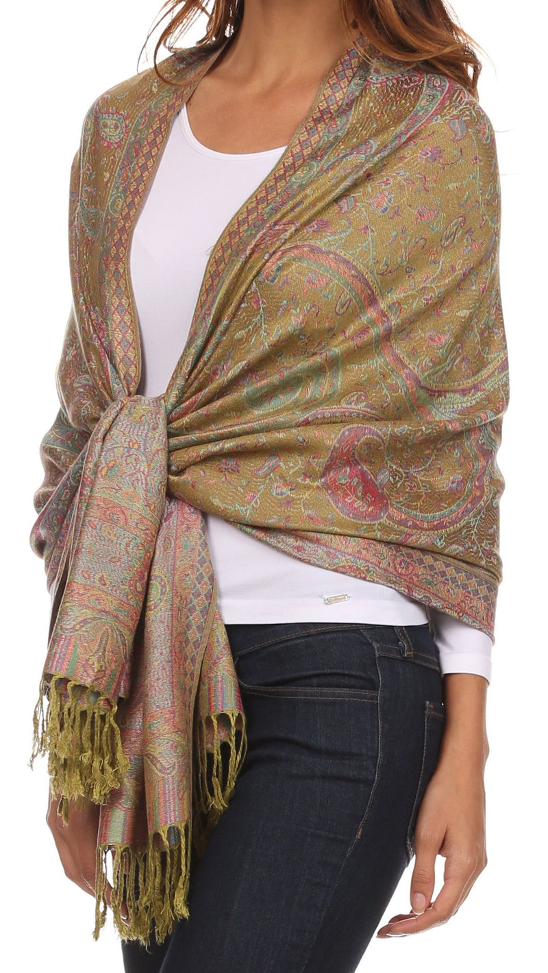 Sakkas Avril colorful allover Paisley Pashmina/ Shawl/ Wrap/ Stole