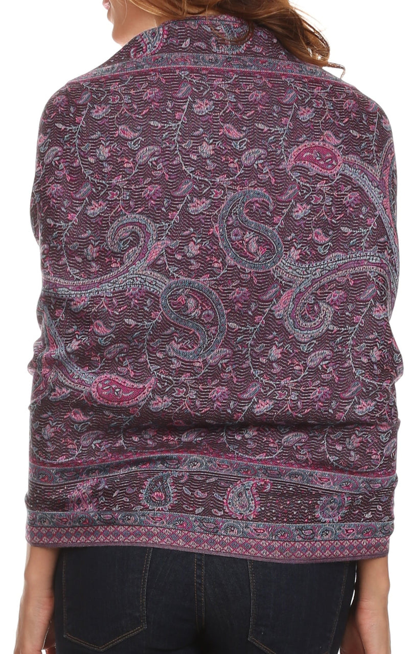 Sakkas Avril colorful allover Paisley Pashmina/ Shawl/ Wrap/ Stole