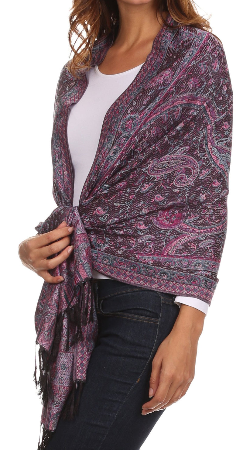 Sakkas Avril colorful allover Paisley Pashmina/ Shawl/ Wrap/ Stole