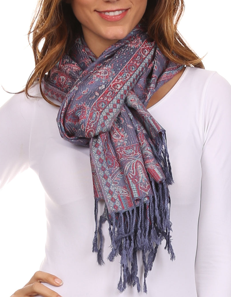 Sakkas Avril colorful allover Paisley Pashmina/ Shawl/ Wrap/ Stole