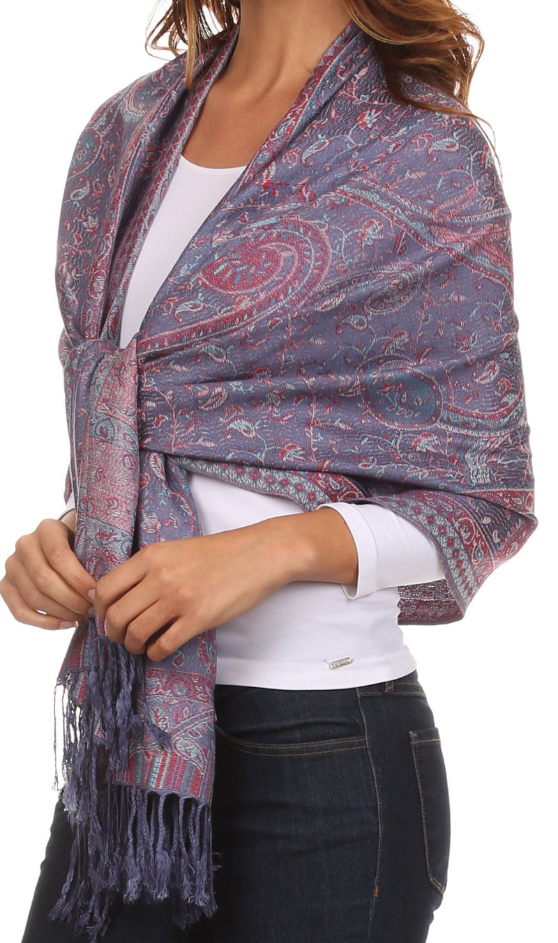 Sakkas Avril colorful allover Paisley Pashmina/ Shawl/ Wrap/ Stole