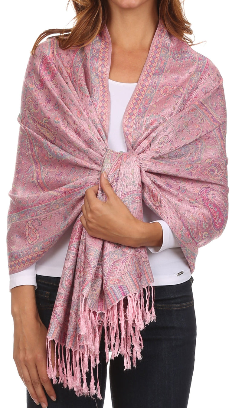Sakkas Avril colorful allover Paisley Pashmina/ Shawl/ Wrap/ Stole
