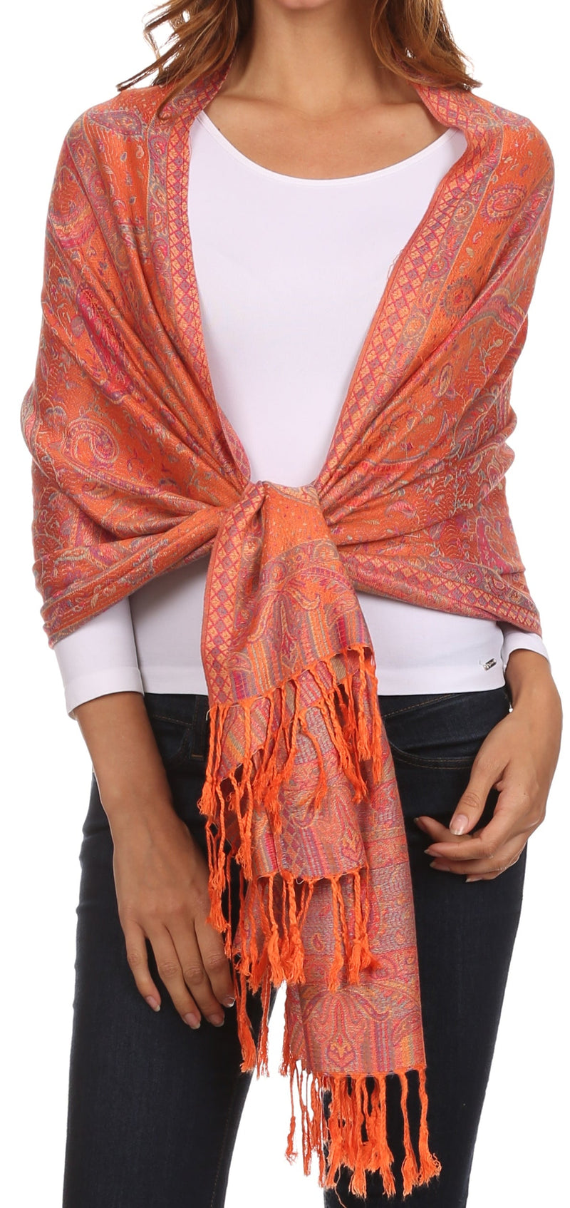 Sakkas Avril colorful allover Paisley Pashmina/ Shawl/ Wrap/ Stole