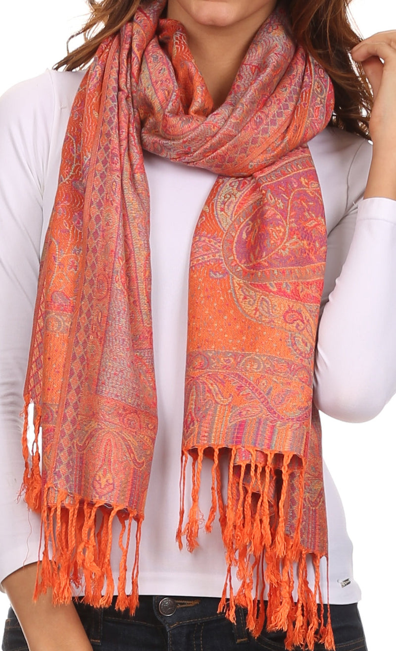 Sakkas Avril colorful allover Paisley Pashmina/ Shawl/ Wrap/ Stole