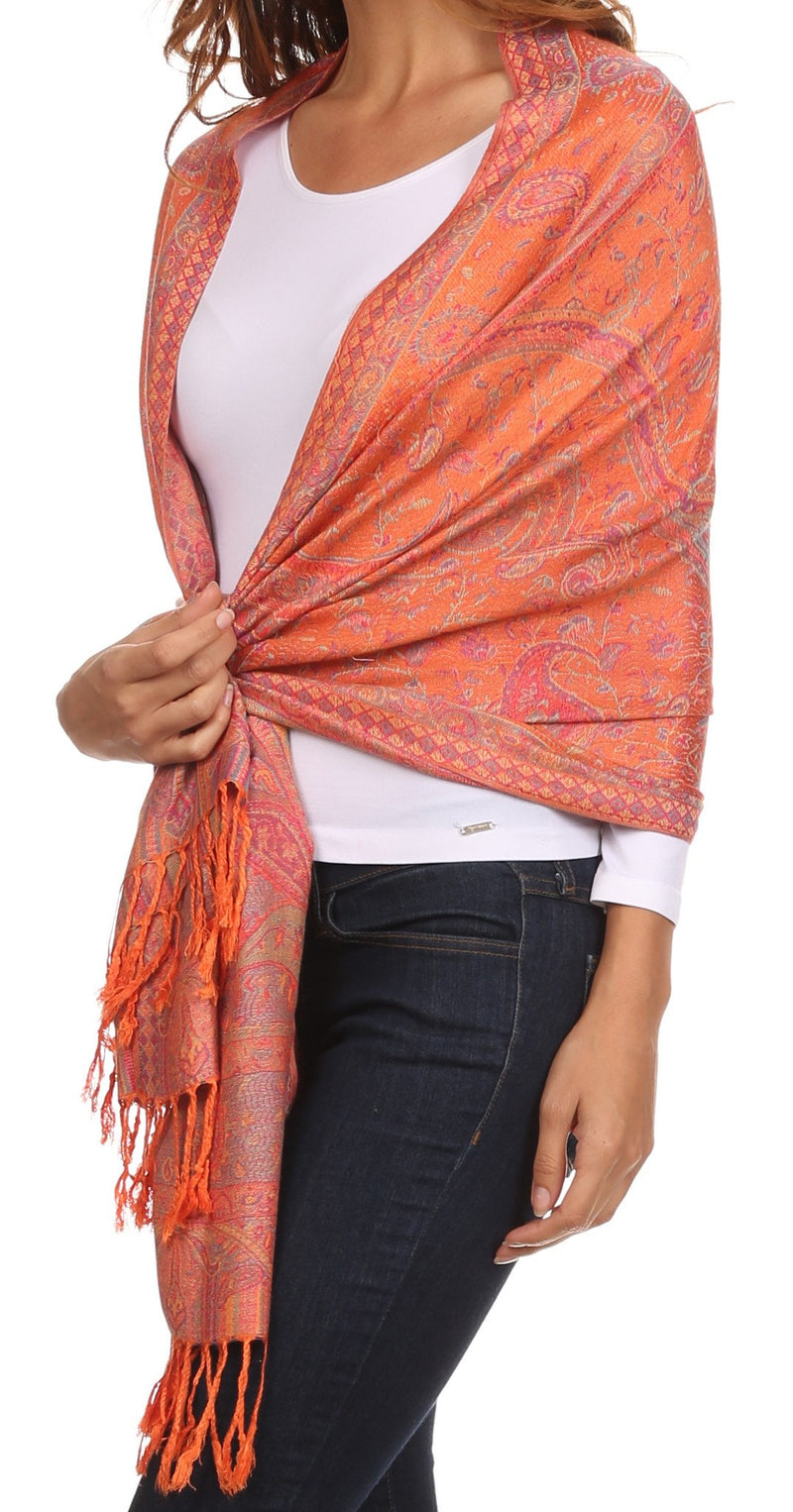 Sakkas Avril colorful allover Paisley Pashmina/ Shawl/ Wrap/ Stole