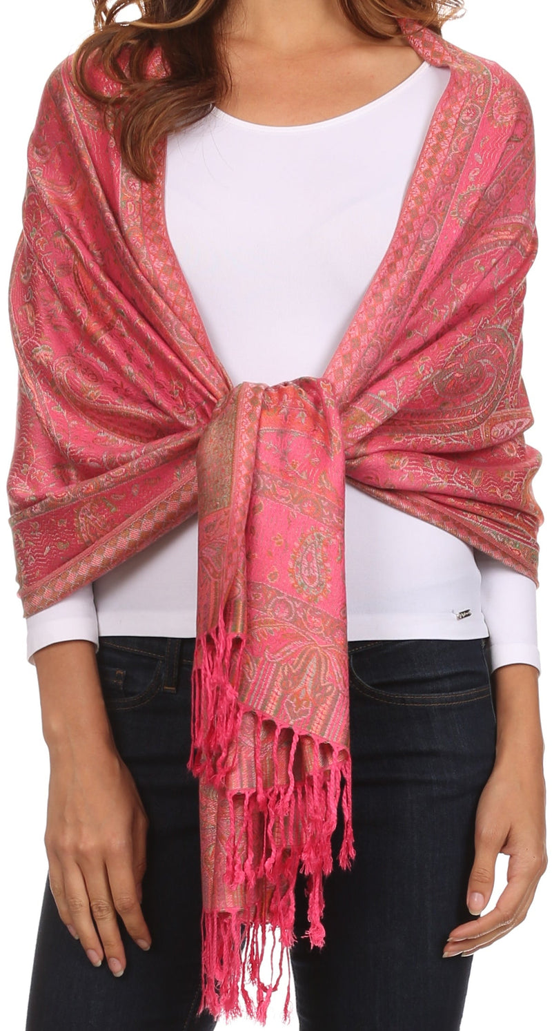 Sakkas Avril colorful allover Paisley Pashmina/ Shawl/ Wrap/ Stole