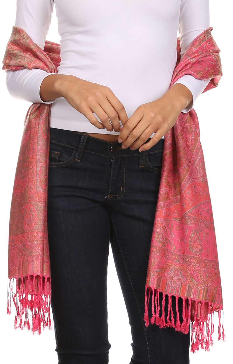Sakkas Avril colorful allover Paisley Pashmina/ Shawl/ Wrap/ Stole