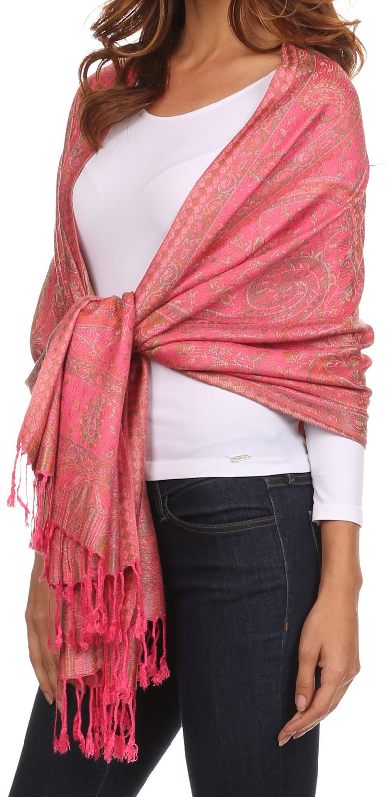 Sakkas Avril colorful allover Paisley Pashmina/ Shawl/ Wrap/ Stole