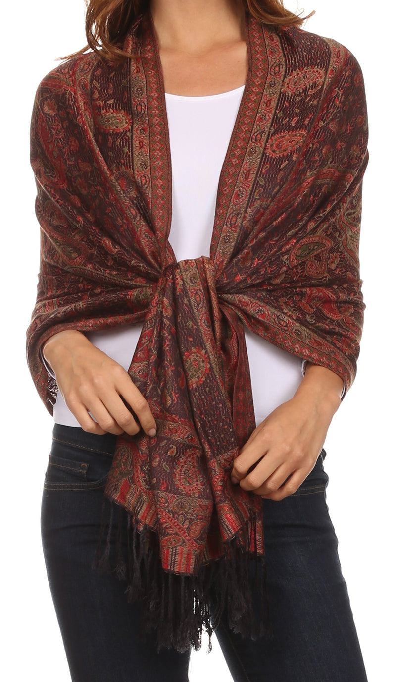 Sakkas Avril colorful allover Paisley Pashmina/ Shawl/ Wrap/ Stole