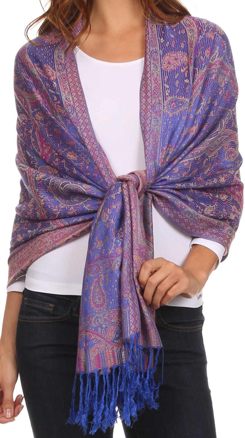 Sakkas Avril colorful allover Paisley Pashmina/ Shawl/ Wrap/ Stole