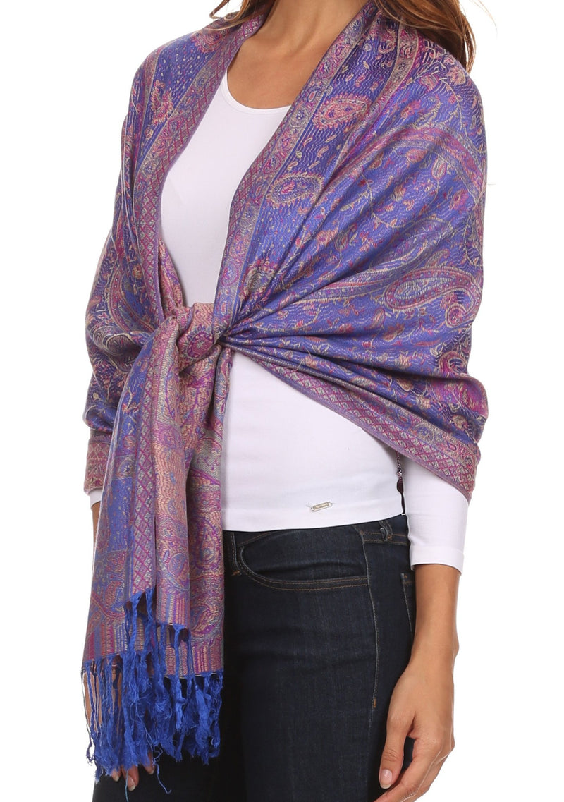 Sakkas Avril colorful allover Paisley Pashmina/ Shawl/ Wrap/ Stole