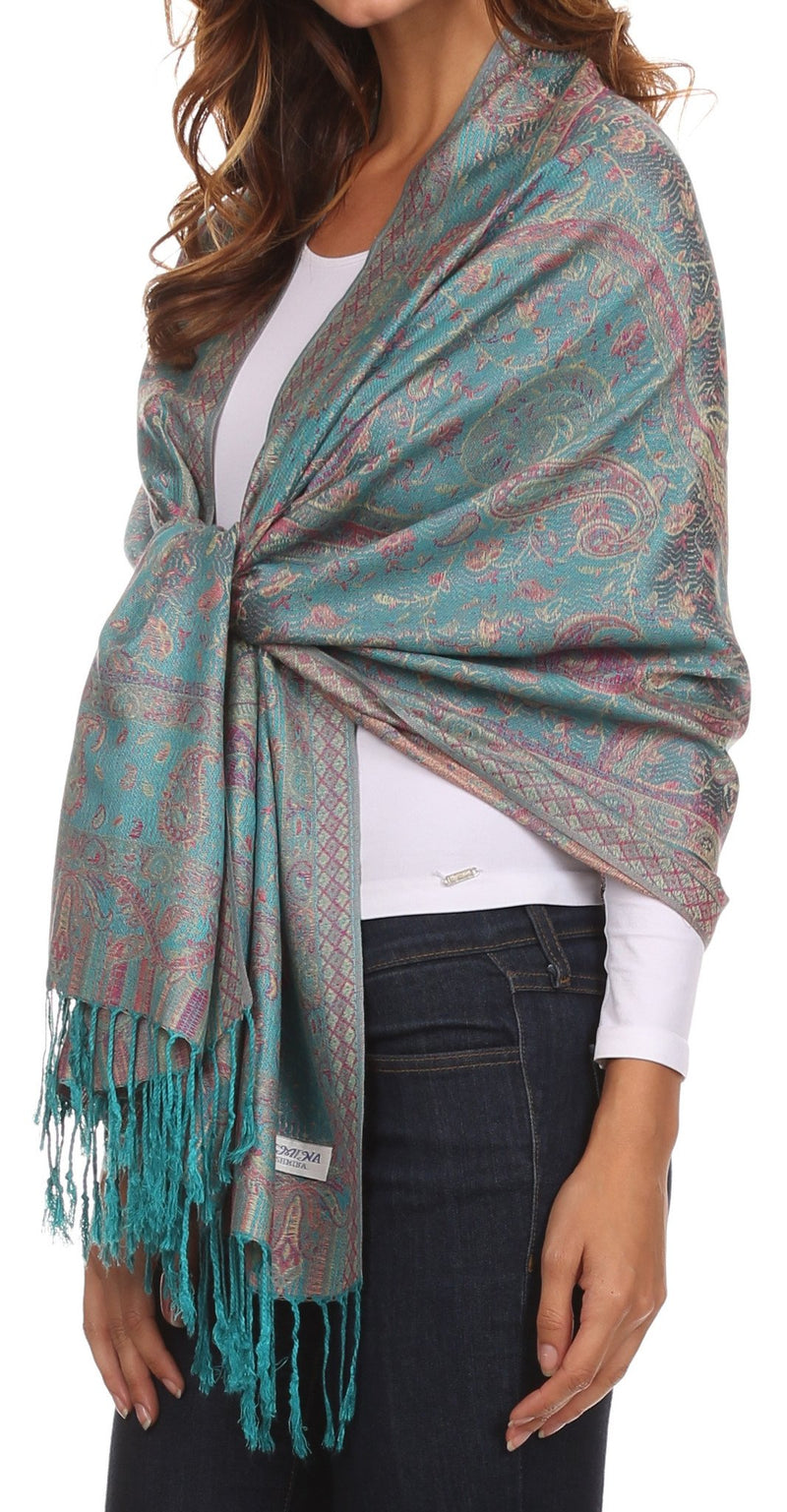 Sakkas Avril colorful allover Paisley Pashmina/ Shawl/ Wrap/ Stole