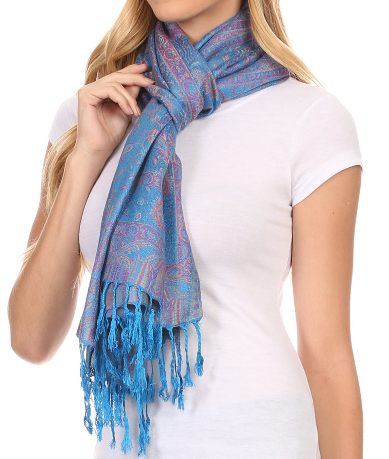 Sakkas Avril colorful allover Paisley Pashmina/ Shawl/ Wrap/ Stole