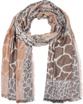 Sakkas Giraffe Pashmina Scarf / Stole / Wrap / Shawl#color_Brown