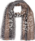 Sakkas Leopard Pashmina Scarf / Stole / Wrap / Shawl#color_Black