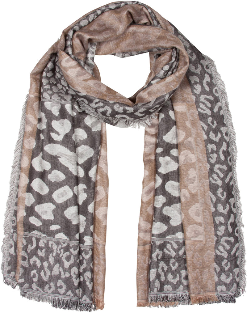 Sakkas Leopard Pashmina Scarf / Stole / Wrap / Shawl