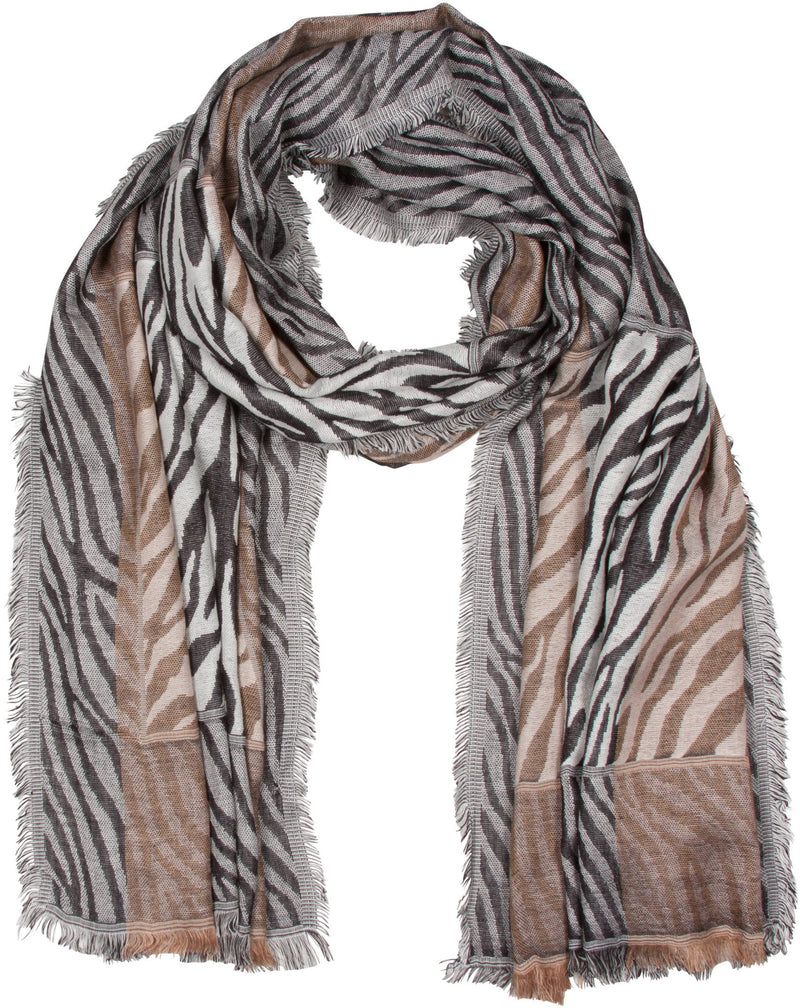 Sakkas Zebra Pashmina Scarf / Stole / Wrap / Shawl