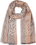 Sakkas Zebra Pashmina Scarf / Stole / Wrap / Shawl#color_Brown