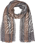 Sakkas Zebra Pashmina Scarf / Stole / Wrap / Shawl#color_Grey