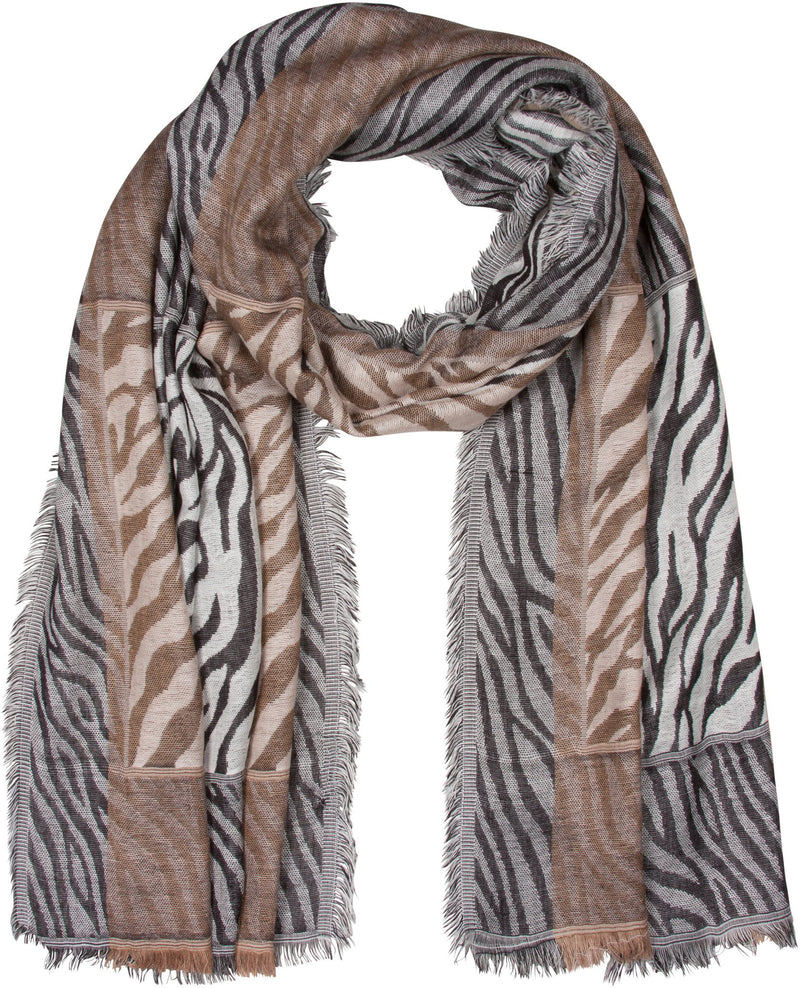 Sakkas Zebra Pashmina Scarf / Stole / Wrap / Shawl