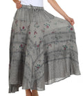 Sakkas Moon Dance Gypsy Boho Skirt#color_Charcoal