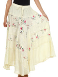 Sakkas Moon Dance Gypsy Boho Skirt#color_Ivory