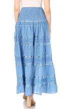 Sakkas Lace and Ribbon Peasant Boho Skirt