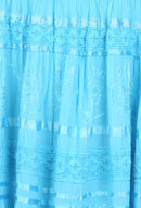 Sakkas Lace and Ribbon Peasant Boho Skirt