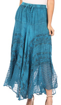 Sakkas Ivy Maiden Boho Skirt#color_Turquoise