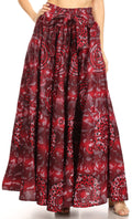 Sakkas Asma Convertible Traditional Wax Print Adjustable Strap Maxi Skirt | Dress#color_15-Multi