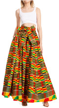 Sakkas Asma Second Convertible Traditional Wax Print Adjustable Strap Maxi Skirt#color_213
