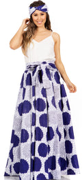 Sakkas Asma Second Convertible Traditional Wax Print Adjustable Strap Maxi Skirt#color_224