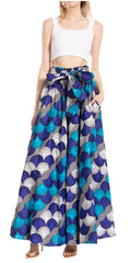 Sakkas Asma Second Convertible Traditional Wax Print Adjustable Strap Maxi Skirt#color_239